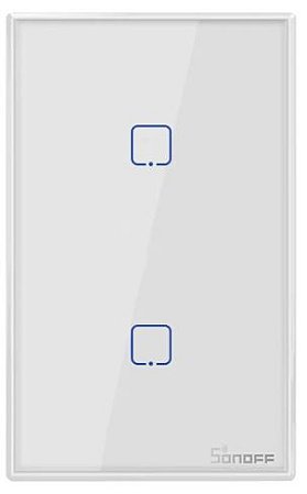 INTERRUPTOR INTELIGENTE TOUCH TX T2US2C 2 TECLAS BRANCO SONOFF