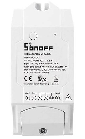 INTERRUPTOR WIFI  DE 2 CANAIS WIFI SONOFF