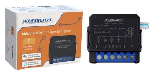 MODULO MINI INTELIGENTE WI-FI 4 CANAIS ZIGBEE NOVA DIGITAL