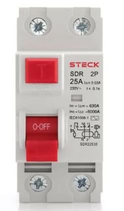 INTERRUPTOR DIFERENCIAL 2P  25A STECK