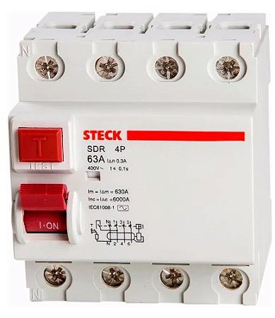 INTERRUPTOR DIFERENCIAL 4P 63A  STECK