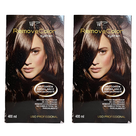 2 Kits De Removedor Imediato De Coloração Wf Cosméticos 800ml