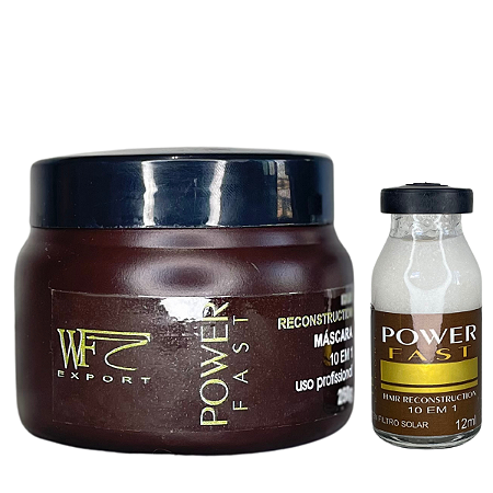 Kit Máscara + Ampola SOS Capilar para Pós Química e Progressiva Power Fast WF 262ML