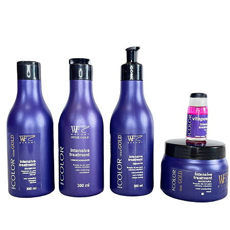 Kit 5 Peças para Cabelos Coloridos com Proteção Prolongada da Cor COLOR WF 1162ml