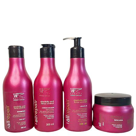 Kit 4 Peças Hidratação Profunda para Cabelos Quimicamente Tratados All Repair WF 1.150ml