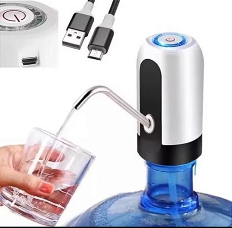 BOMBA ELÉTRICA PARA GALÃO DE ÁGUA RECARREGÁVEL