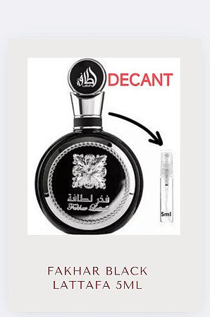 DECANT DO FAKHAR BLACK MASCULINO 5 ML