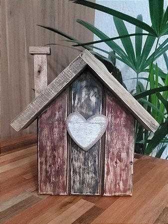 Porta Chaves Rústico - Coração