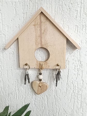 Porta Chaves Vazado Coração