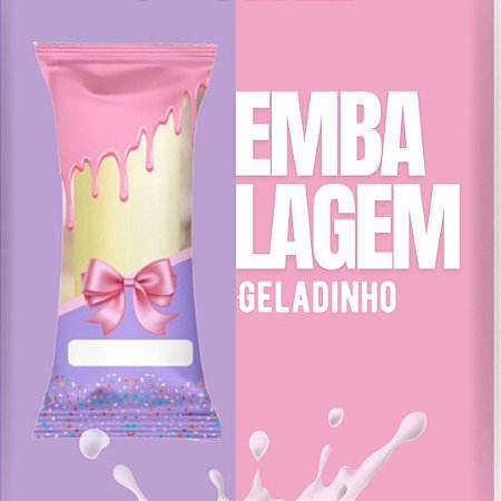 Embalagem Higiênica Geladinho 7x19cm Sacolé Dindin Chup-chup Lacinho Escolha a Qtde