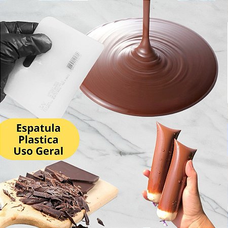 Espátula Raspador Cortador Geladinho Recheios Cremes Massas Brownie Doces