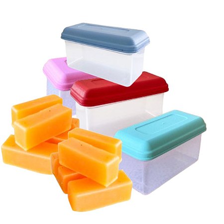 12 Formas Plastico P/ Sabão Caseiro em Barra 250ml Reutilizavel Artesanal Conteiner Cor Aleatoria