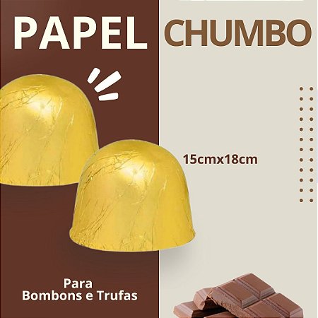 Papel Chumbo 15x16cm Bombom Trufa Doces - 100 Unid.