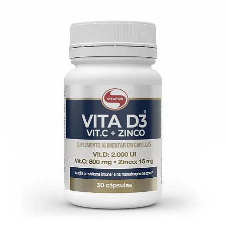 VITA D3®: Vit. C + Zinco 30 Cápsulas