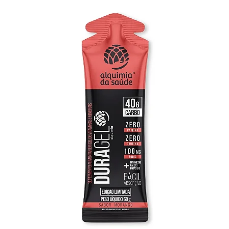 Duragel Morango – Gel de Carboidrato 40g (Box com 15 Sachês)