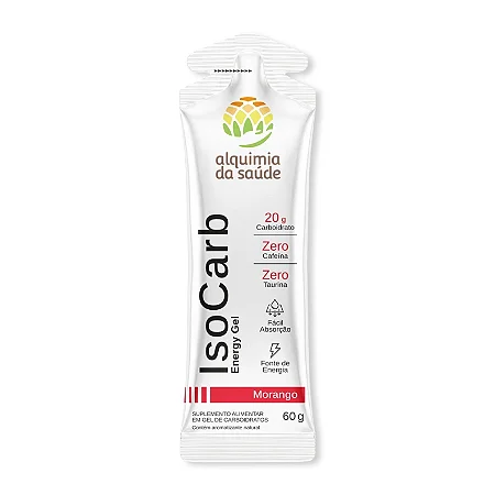 IsoCarb Energy Gel Box - Morango (15 Sachês)