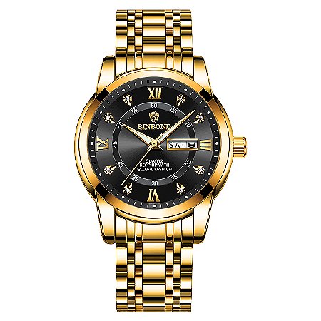 Relógio Masculino BinBond Quartzo de Luxo Design Moderno e Estiloso