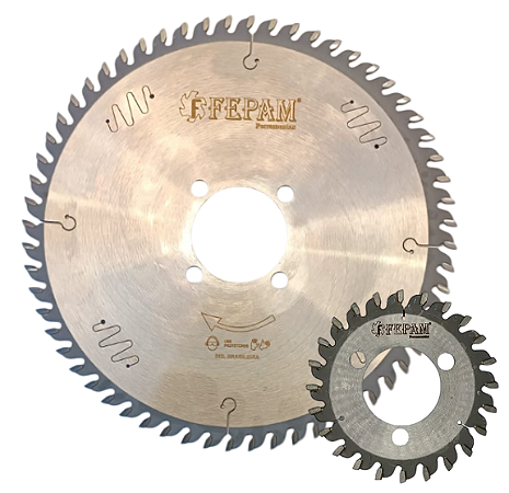 SERRA CIRCULAR FEPAM Ø 250 X 60Z 4,2/3,0 D55 + RISCADOR Ø 110 X 24Z 5,3/3,0 D45 (SECCIONADORA)
