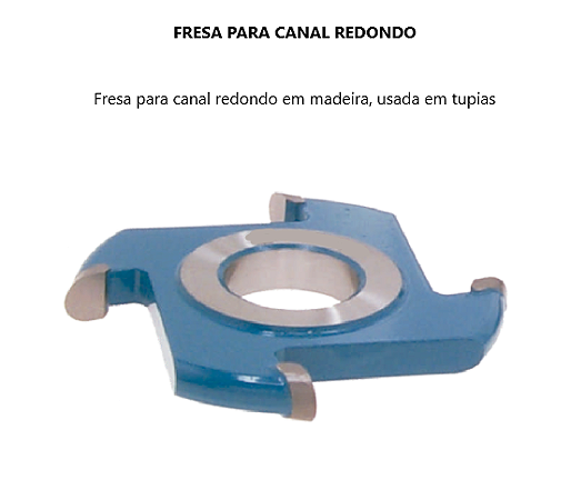 Fresa para Canal Redondo - Ferramenta para Tupias