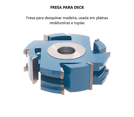 Fresa para Deck - Ferramenta Profissional de Desbaste de Madeira