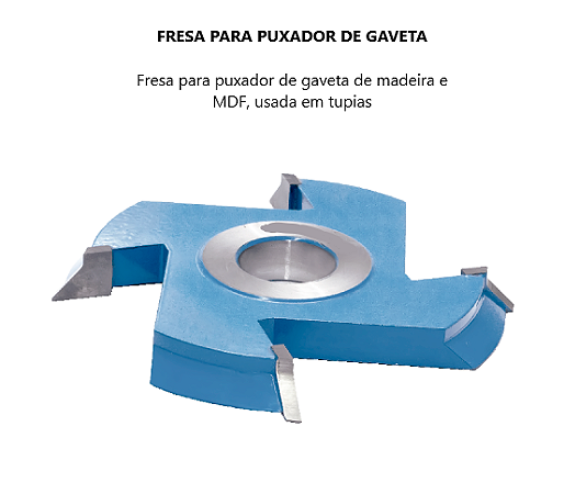 Fresa para Puxador de Gaveta - Madeira e MDF