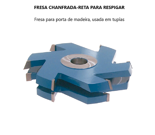 Fresa Chanfrada-Reta para Respigar - Ferramenta Profissional para Madeira