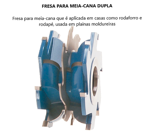 Fresa para Meia-Cana Dupla