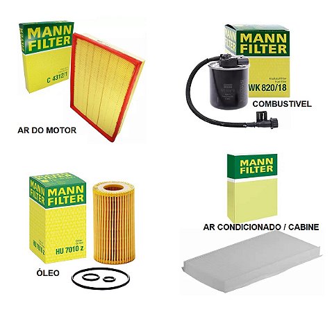 C4312/1-18-4 Kit Filtros Troca Oleo Sprinter Om651 311 415 515 2012/.. Mann