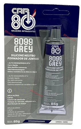 Car8099 Silicone Alta Temperatura Cinza Neutro 85G Grey