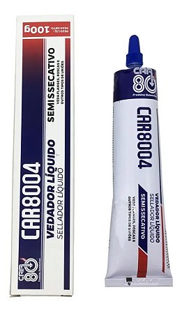 Car8004 Silicone Vedador Líquido Semi Secativo Branco 100Gr Car80