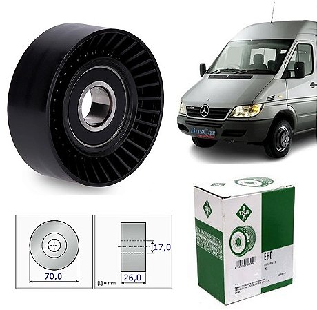 531089110 Polia Tensora Lisa 70mm Correia Alternador Mb Sprinter 313 413 Om611 Ina