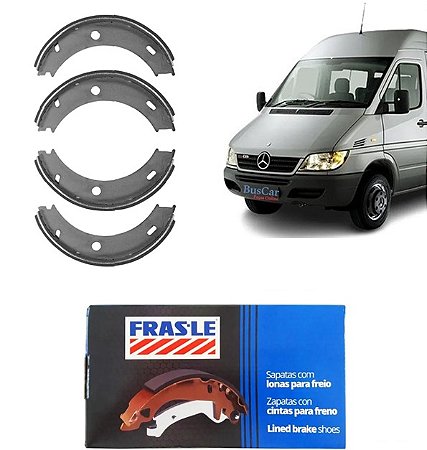 Mb438 Jg 4 Sapata Freio Mb Sprinter 412 413 Om611 2006/2011 Rodagem Dupla