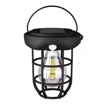 Luminária Lampião Recarregável Solar Com Sensor KR501