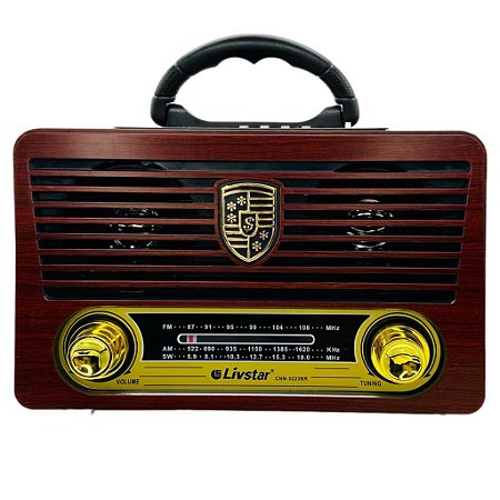 Rádio Retrô 3 Bandas FM AM SW CNN-3223 (SOMCNN3223BR)