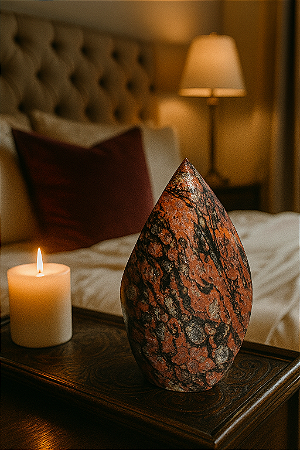 Chama Coral: Esculturas de Pedra Natural