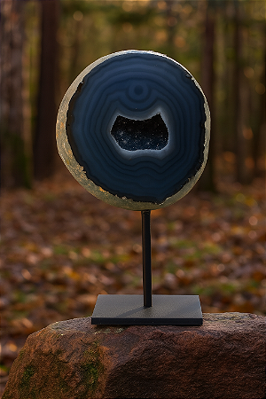 Geodo de Ágata com Base Elegante