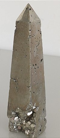 Torre Obelisco de Pirita - Cristal Natural para Decoração e Energização