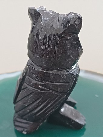 Coruja Preta em Pedra - Protetor Espiritual
