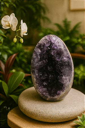 Ovo de Ametista Natural - Decorativo e Energético
