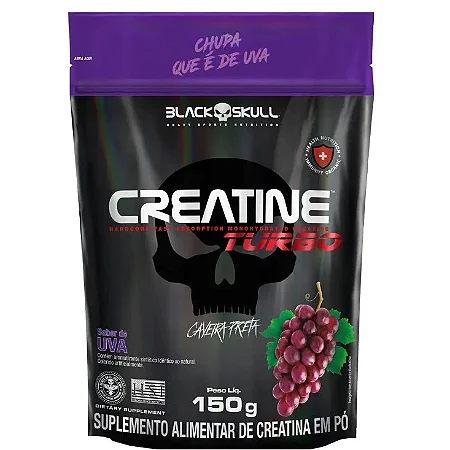 Creatina Turbo Refil Black Skull 150g Uva