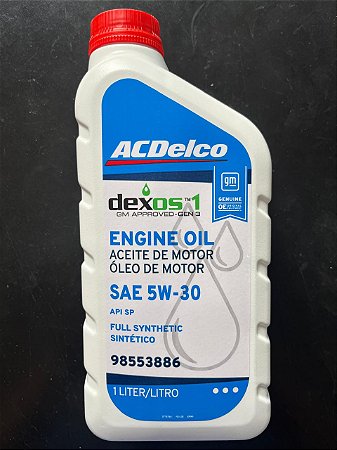 ÓLEO DE MOTOR ACDELCO SAE 5W30 DEXOS1 SINTÉTICO GEN3