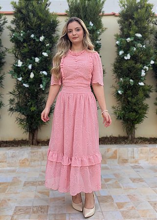 Vestido Supemidi Ângela Rosê Bordado