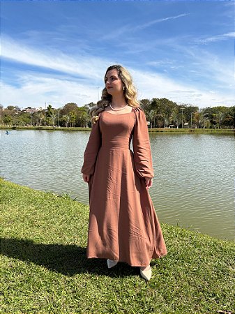 Vestido Supermidi Vivian Mocha