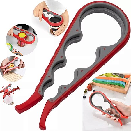 Abridor de tampa de silicone 22cm 4 em 1