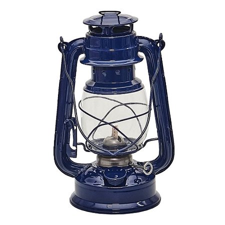 Lampião de querosene 24cm 200ml Azul