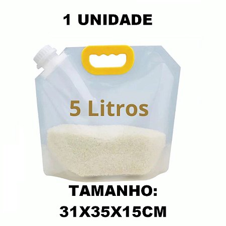 Saco Organizador para Alimentos com rosca hermético 5L