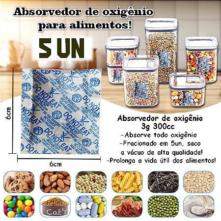 Absorvedor de Oxigênio Ageless 3g 300cc c/ 5un