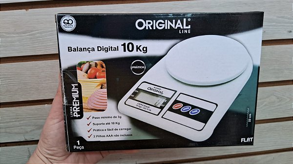 Balança digital portátil 10kg branca