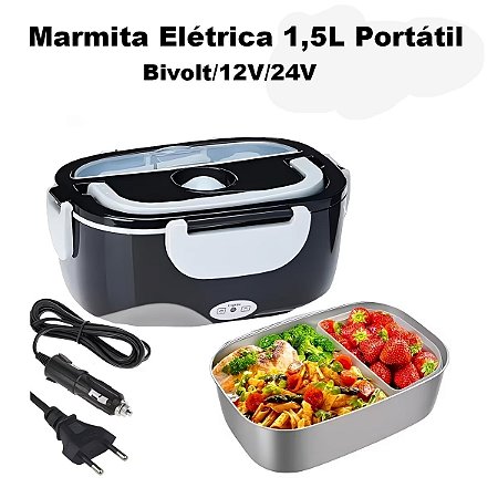 Super Marmita Elétrica 1,5L 12V/24V/Bivolt