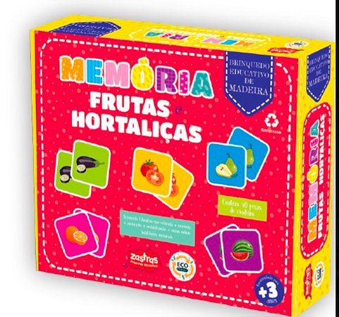 Jogo da Memória Frutas e Hortaliças - Zastras CARJ
